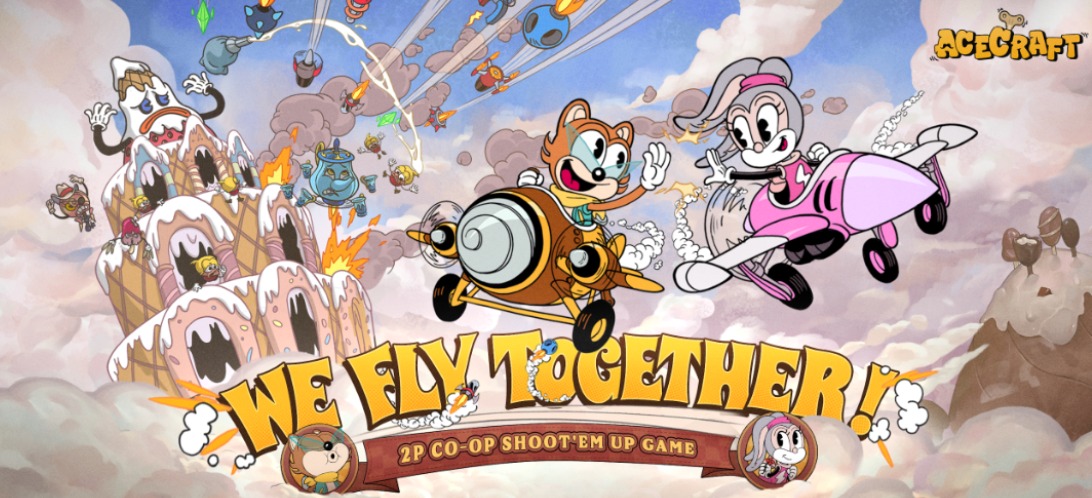 Portada del juego Acecraft mostrando estilo retro épico